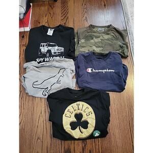 Boys Shirt Lot Size Small 8 T-Shirts Tops Kids Tees Boston Celtics Camouflage